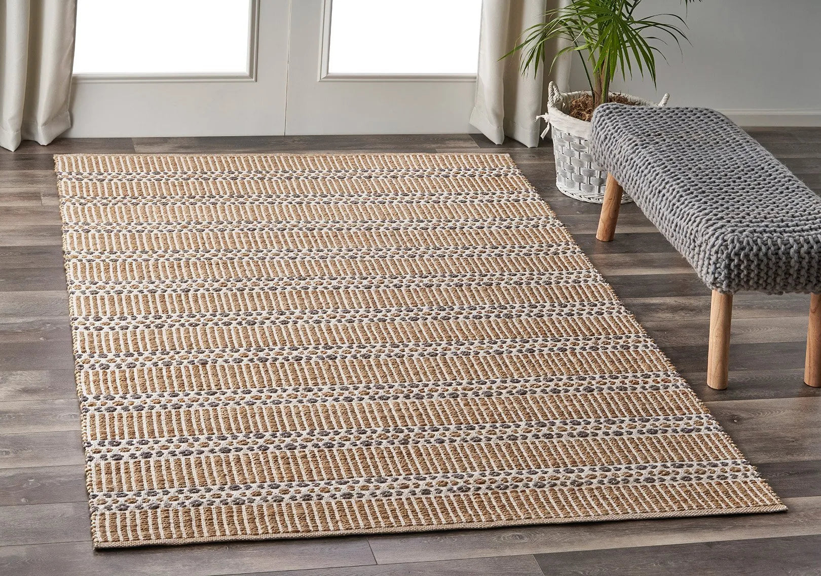 Natural Fiber LR03376 Natural/Gray Rug - Baconco