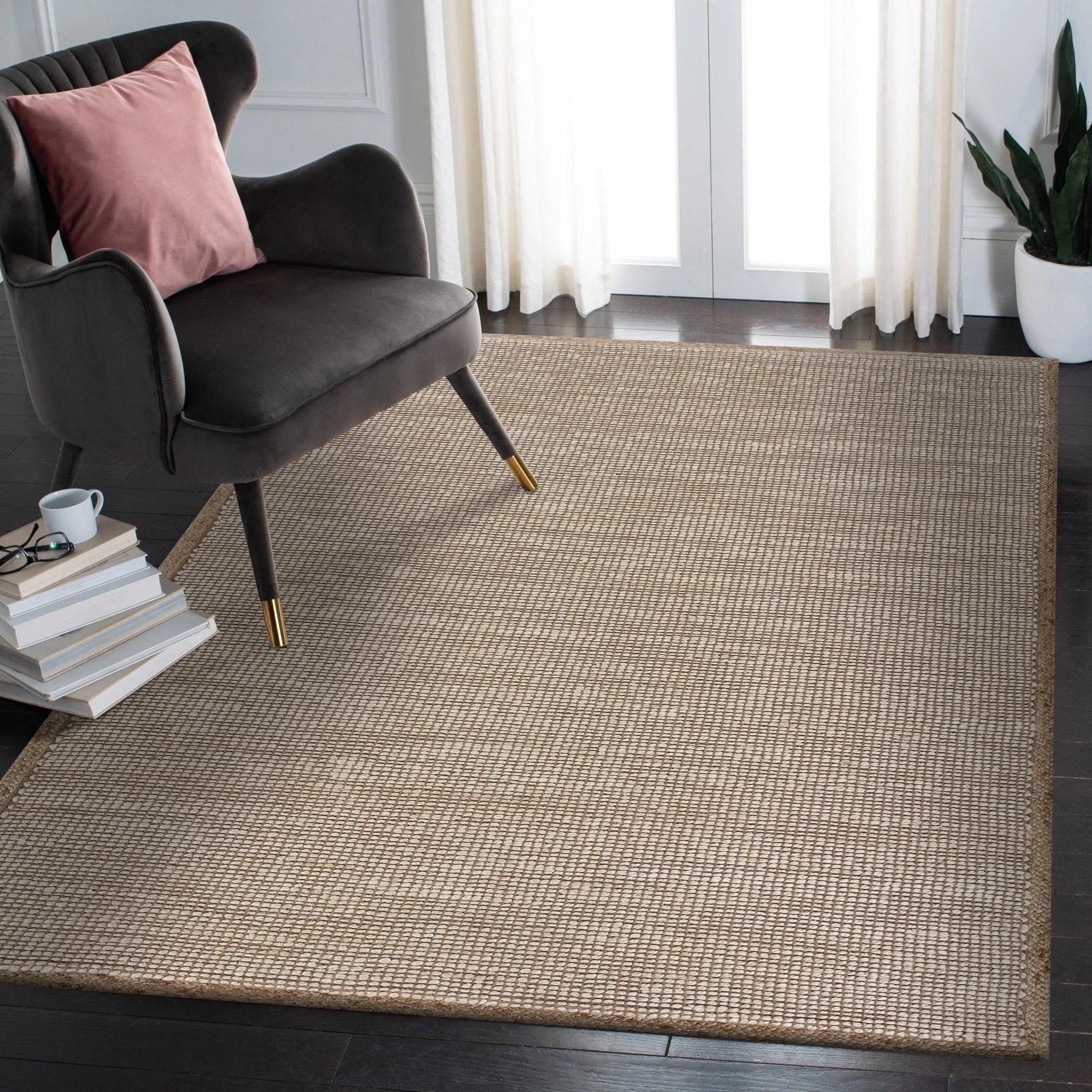 Natural Fiber Lr03385 Tan/Off-White Rug - Baconco