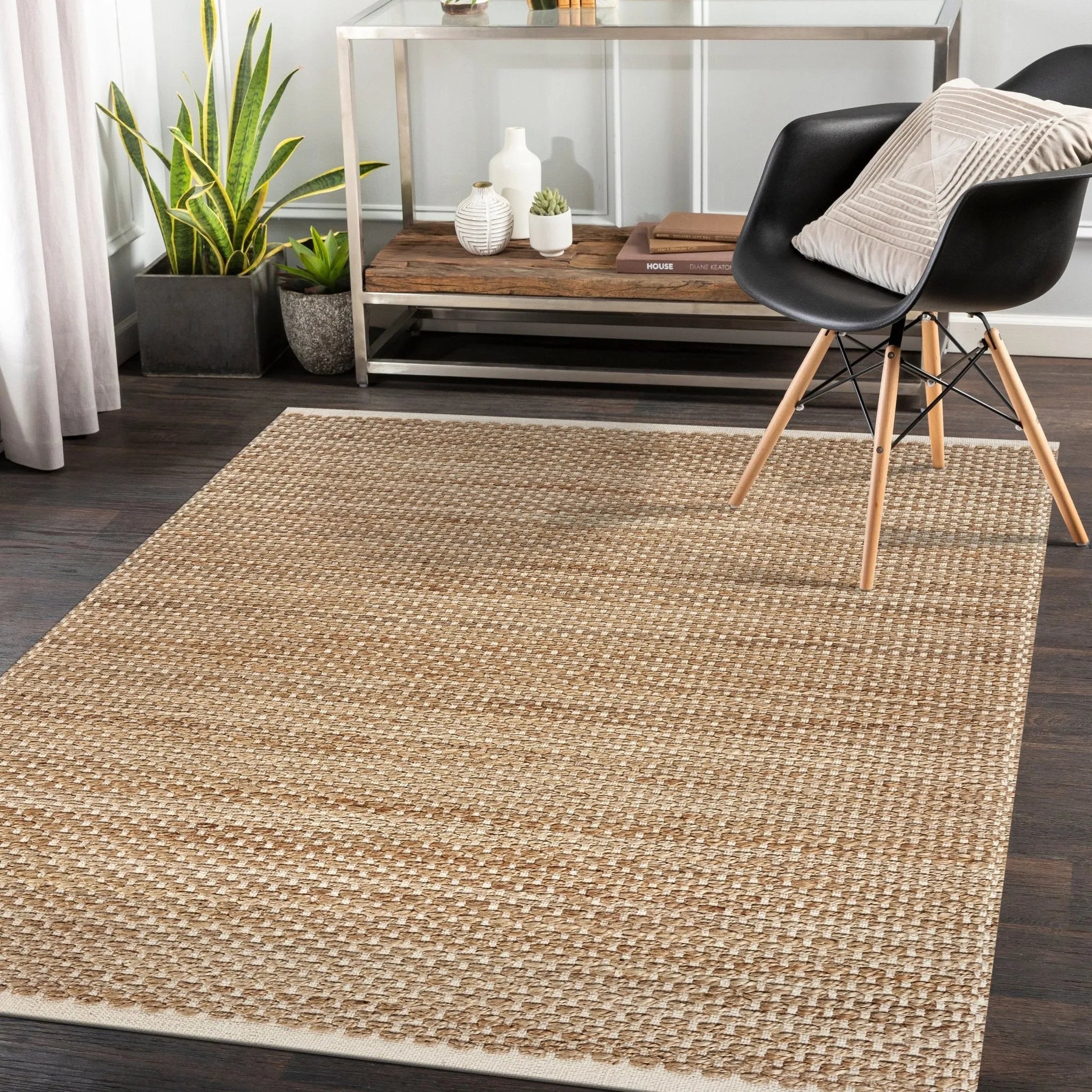 Natural Fiber Lr03386 Tan/Off-White Rug - Baconco