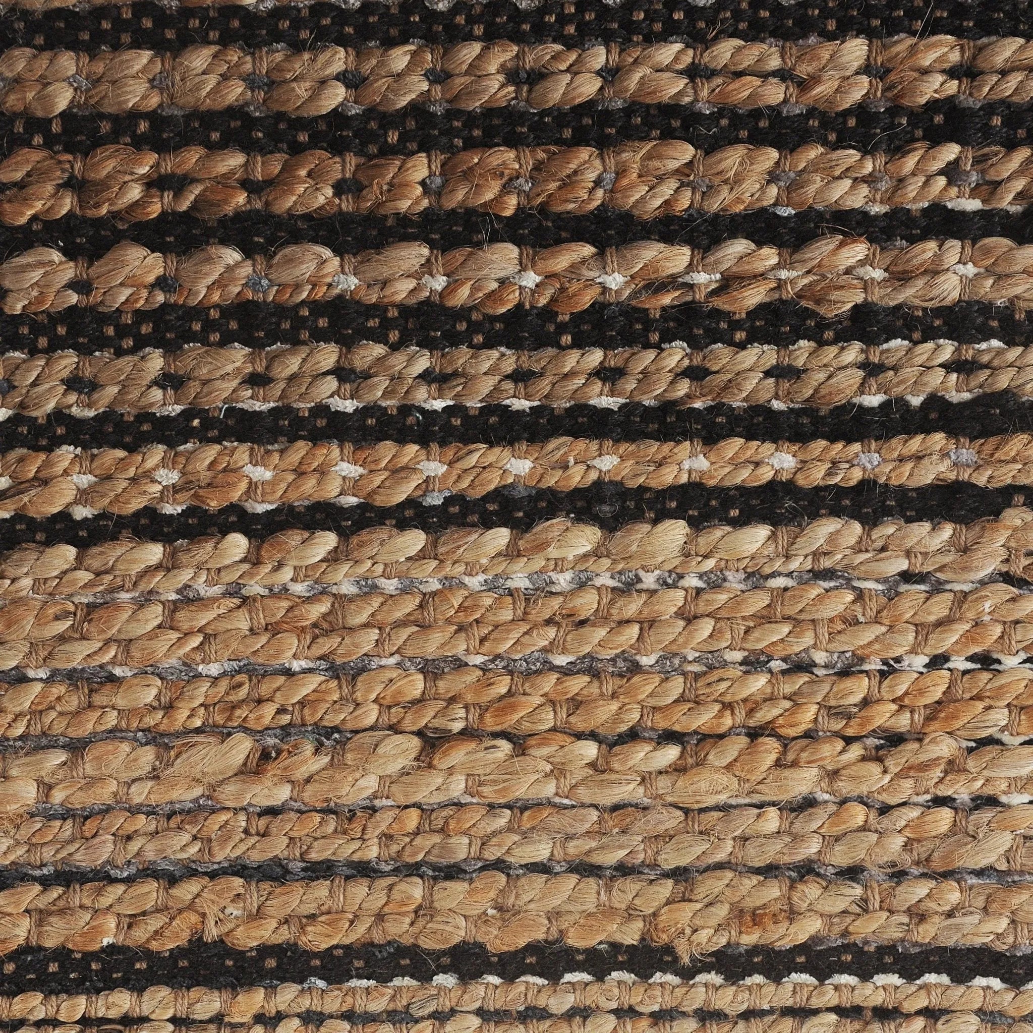 Natural Fiber Lr03387 Tan/Black Rug - Baconco