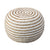 Natural Ivory Braided LR99703 Pouf - Baconco