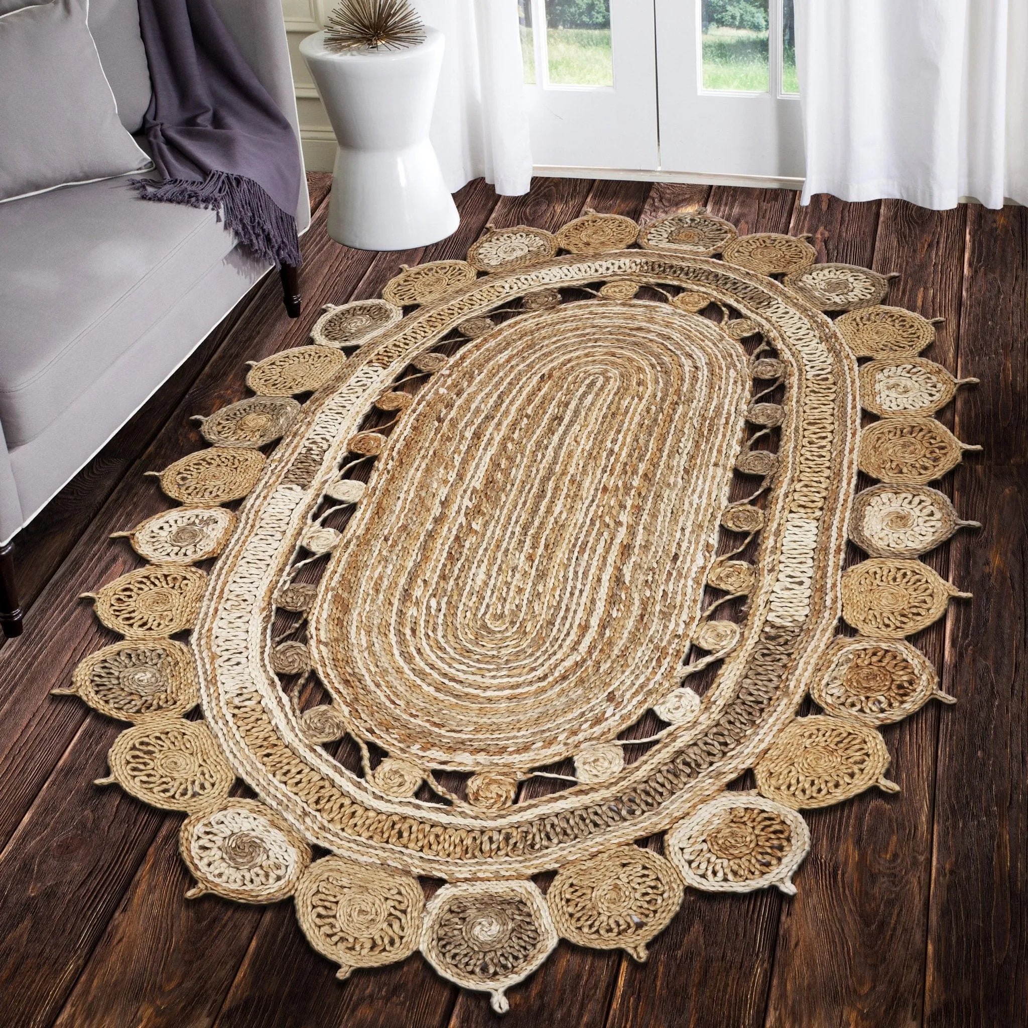 Natural Jute LR12038 Natural Rug - Baconco