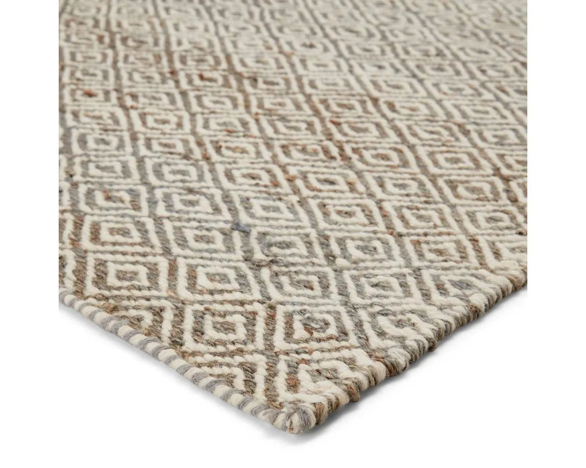 Naturals Ambary AMB02 Wales White / Medium Gray Rug - Baconco