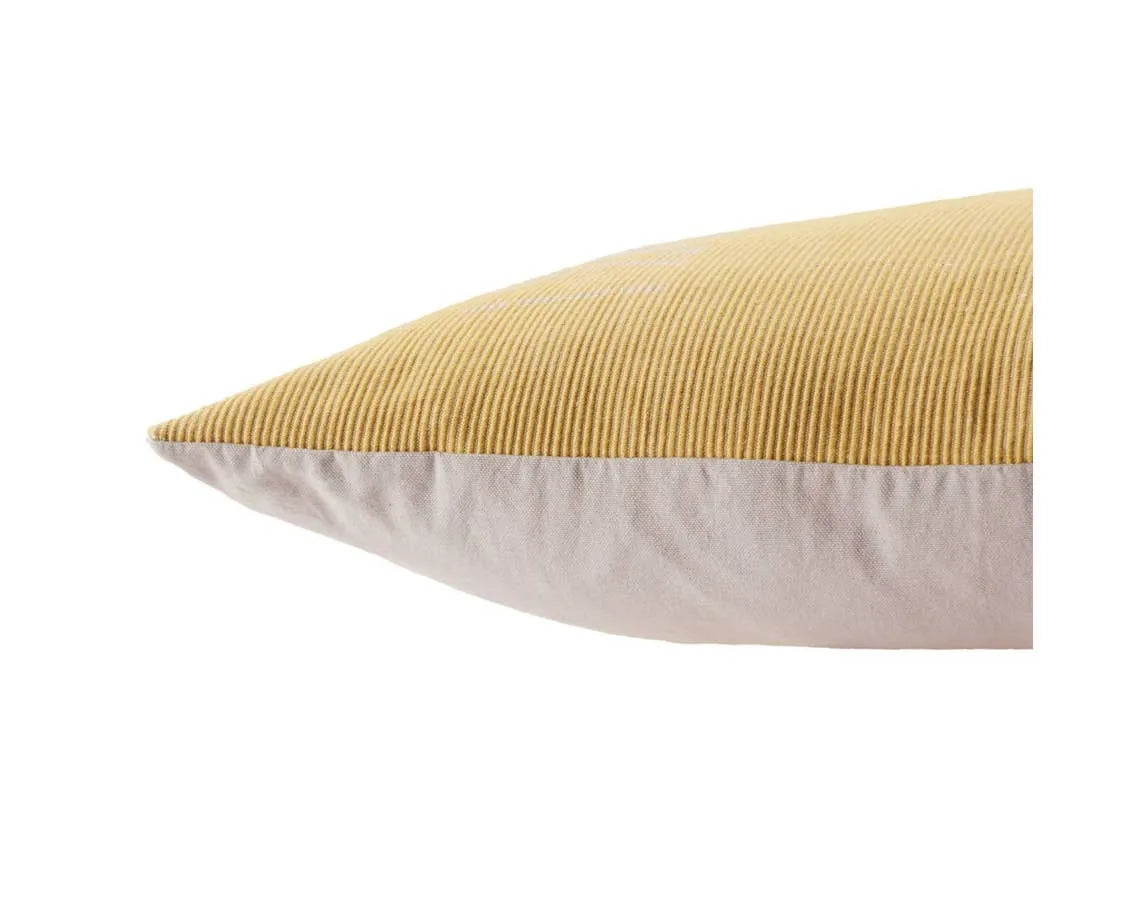 Navida NAD03 Yellow/Light Taupe Pillow - Baconco