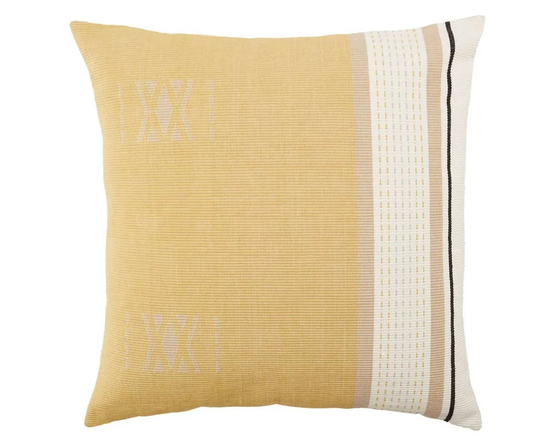 Navida NAD03 Yellow/Light Taupe Pillow - Baconco