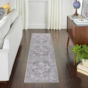 Nicole Curtis Machine Washable Series 1 SR101 Ivory/Grey Rug - Baconco