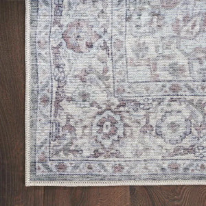 Nicole Curtis Machine Washable Series 1 SR101 Ivory/Grey Rug - Baconco