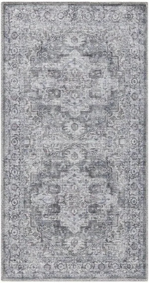 Nicole Curtis Machine Washable Series 1 SR101 Ivory/Grey Rug - Baconco