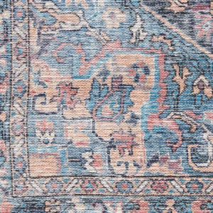 Nicole Curtis Machine Washable Series 1 SR101 Light Blue/Multi Rug - Baconco