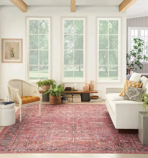 Nicole Curtis Machine Washable Series 1 SR102 Brick Rug - Baconco