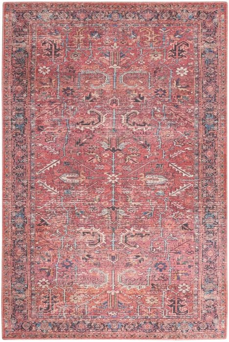 Nicole Curtis Machine Washable Series 1 SR102 Brick Rug - Baconco