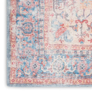 Nicole Curtis Machine Washable Series 1 SR104 Blue/Multi Rug - Baconco