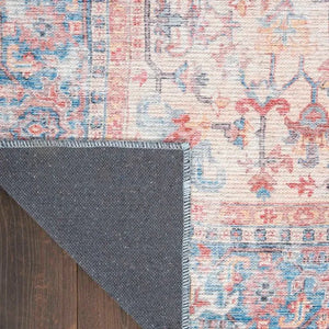 Nicole Curtis Machine Washable Series 1 SR104 Blue/Multi Rug - Baconco