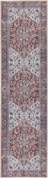 Nicole Curtis Machine Washable Series 1 SR104 Brick/Ivory Rug - Baconco