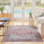 Nicole Curtis Machine Washable Series 1 SR104 Brick/Ivory Rug - Baconco