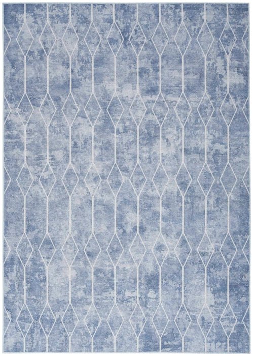 Nicole Curtis Machine Washable Series 1 SR107 Blue Rug - Baconco