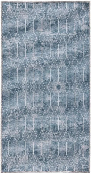 Nicole Curtis Machine Washable Series 1 SR107 Blue/Grey Rug - Baconco