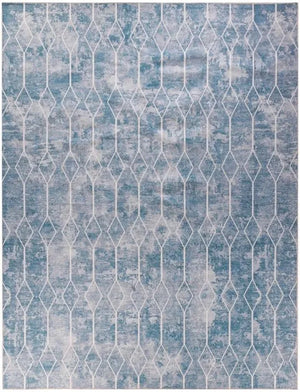 Nicole Curtis Machine Washable Series 1 SR107 Blue/Grey Rug - Baconco