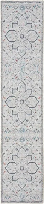 Nicole Curtis Machine Washable Series 1 SR110 Ivory/Blue Rug - Baconco