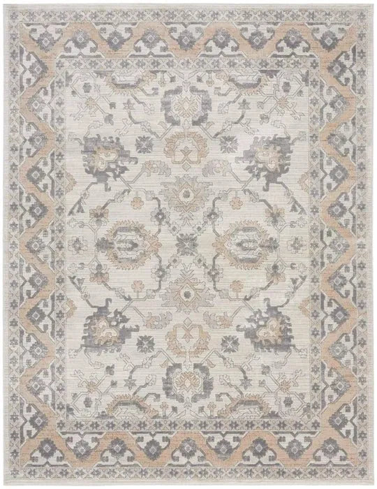 Nicole Curtis Series 4 SR401 Cream/Grey Rug - Baconco