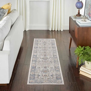 Nicole Curtis Series 4 SR402 Cream/Blue Rug - Baconco