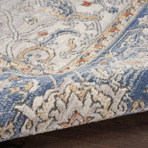 Nicole Curtis Series 4 SR402 Cream/Blue Rug - Baconco