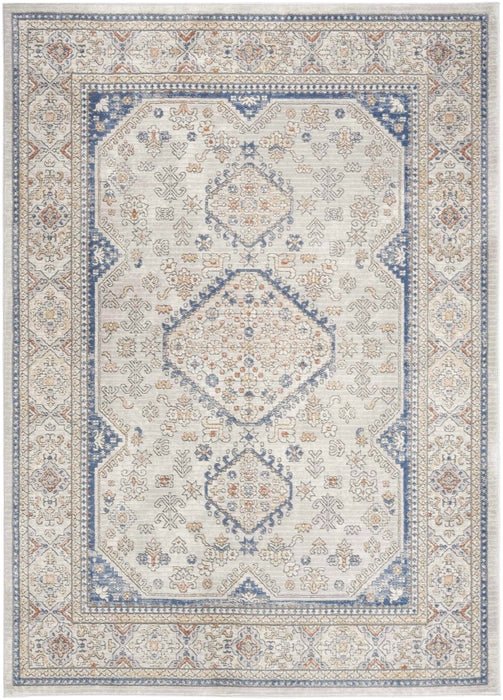 Nicole Curtis Series 4 SR403 Grey/Blue Rug - Baconco