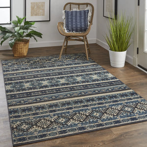 Nolan 39Atf Blue/Gray Rug - Baconco