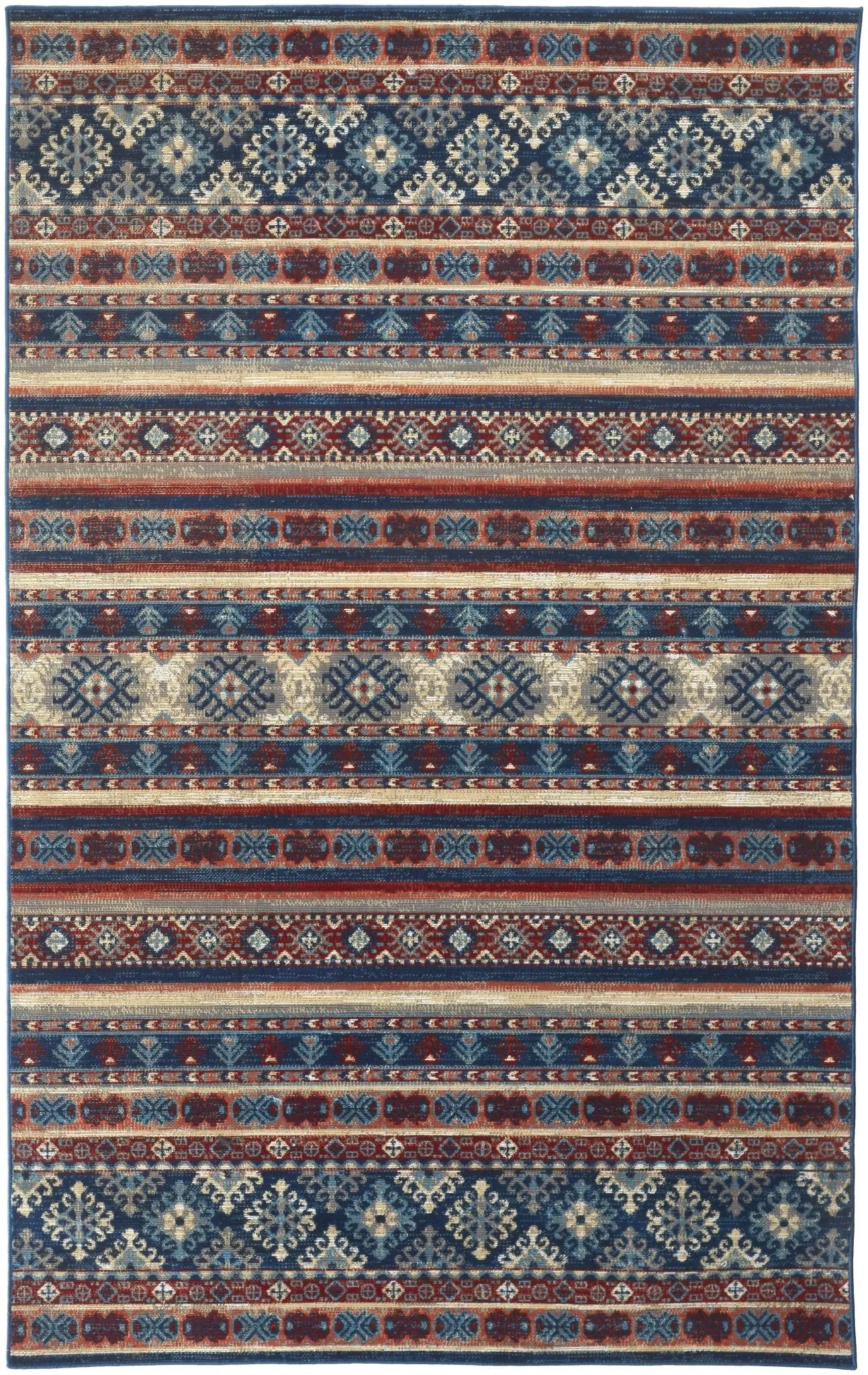 Nolan 39Atf Blue/Rust Rug - Baconco