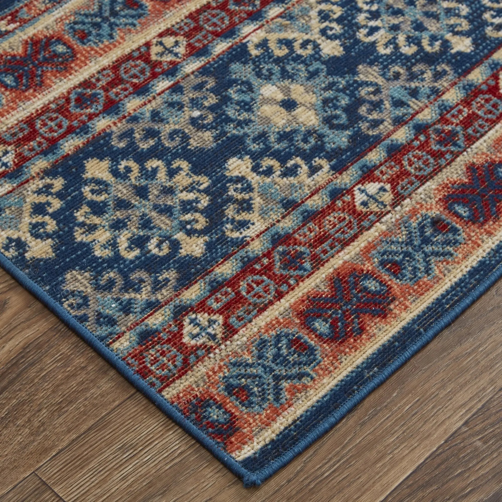 Nolan 39Atf Blue/Rust Rug - Baconco