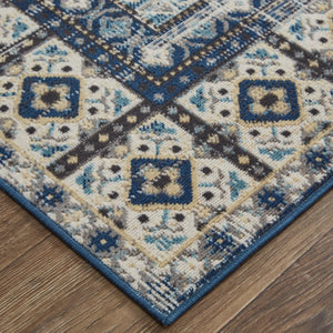 Nolan 39Byf Blue/Beige Rug - Baconco