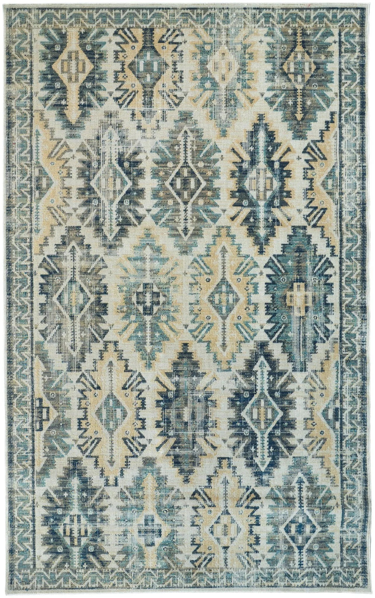 Nolan 39C8F Blue/Beige Rug - Baconco