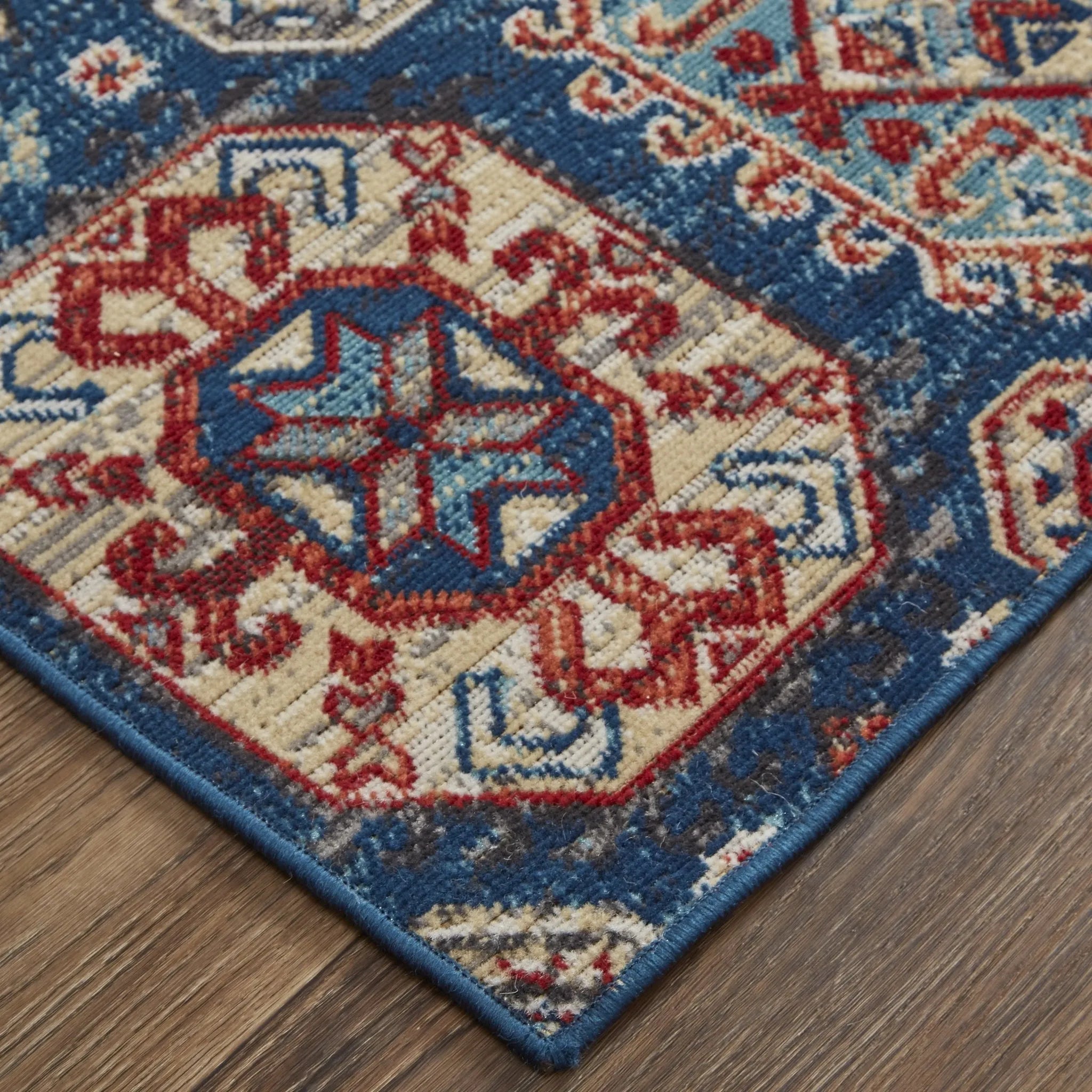 Nolan 39Cef Blue/Red Rug - Baconco