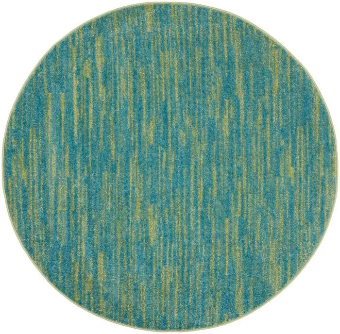 Nourison Essentials Nre01 Blue Green Rug - Baconco