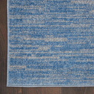 Nourison Essentials Nre01 Blue/Grey Rug - Baconco