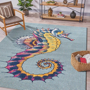 Oceania 81675BUC Blue/Cream Rug - Baconco