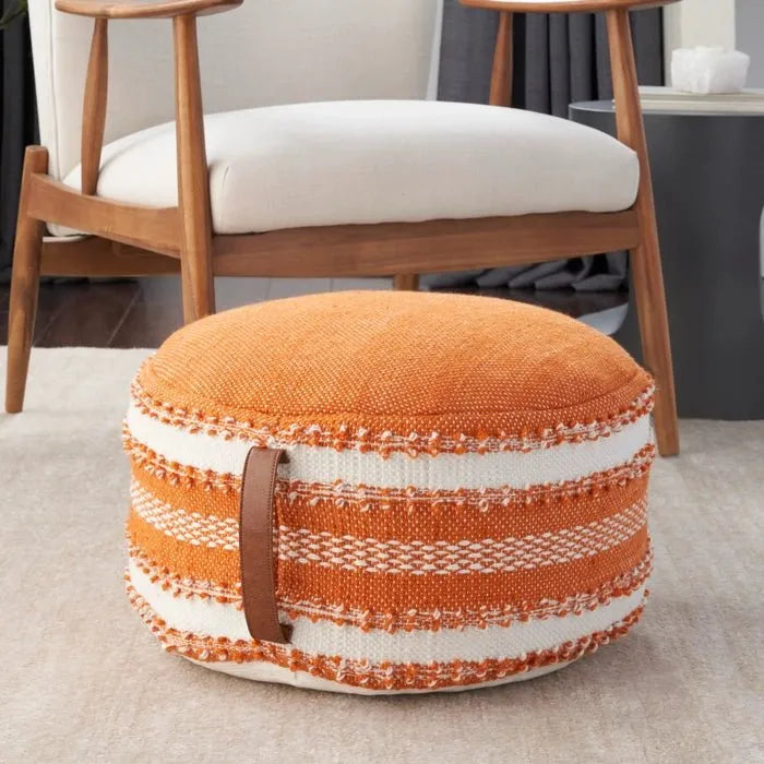 Outdoor Pillow VJ088 Orange Pouf - Baconco