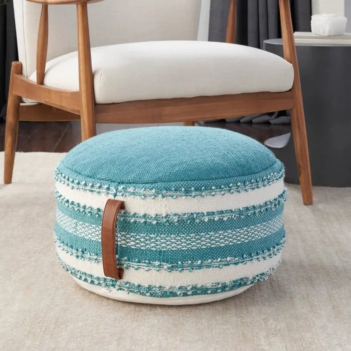 Outdoor Pillow VJ088 Turquoise Pouf - Baconco