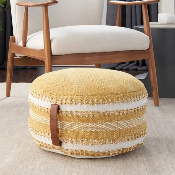 Outdoor Pillow VJ088 Yellow Pouf - Baconco