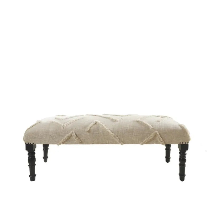 Overtufted Cream LR99018 Indoor Bench - Baconco