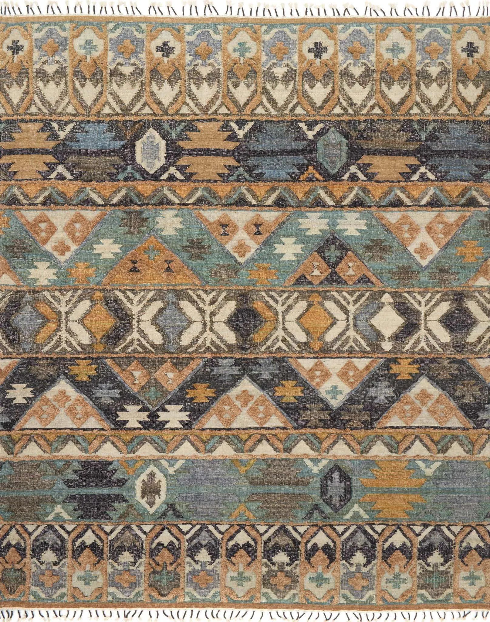 Owen OW 02 Ocean / Camel Rug - Baconco