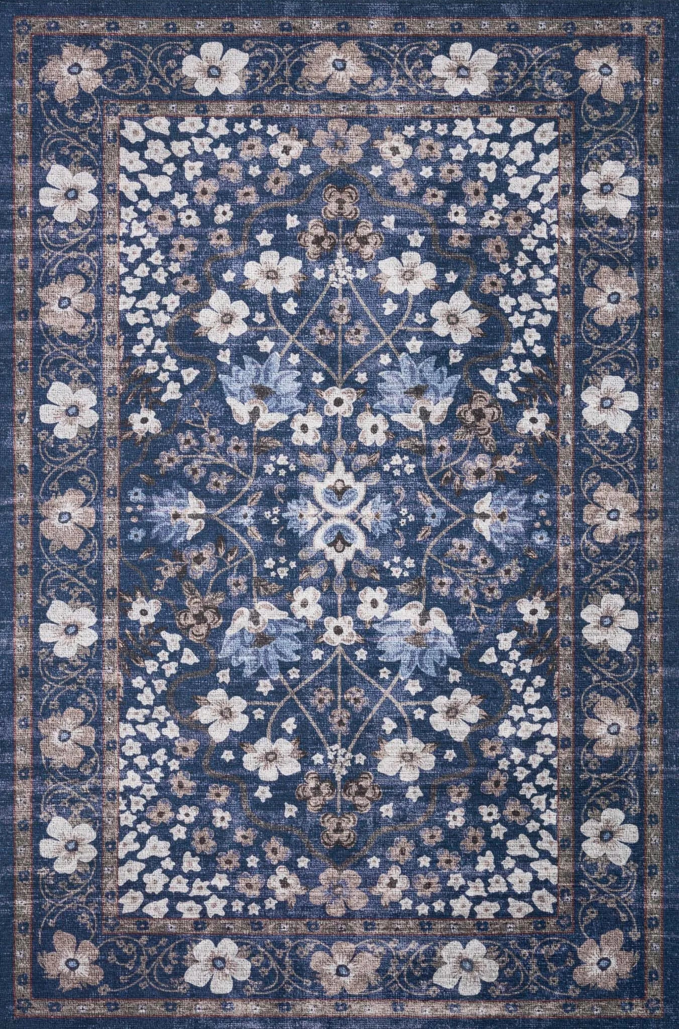 Palais by Rifle Paper Co PAL-02 Navy Rug - Baconco