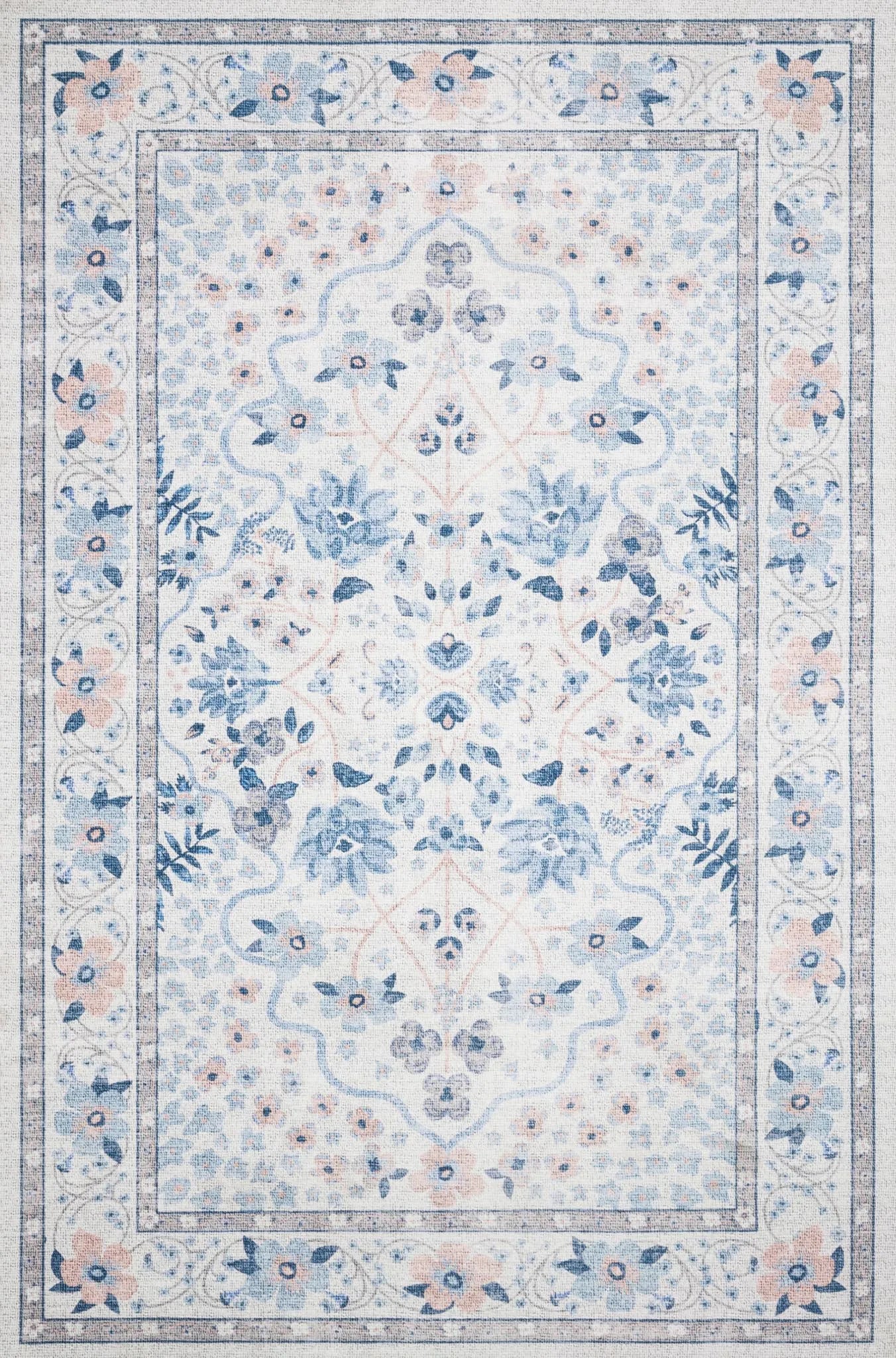 Palais by Rifle Paper Co PAL-02 Snow/Sky Rug - Baconco