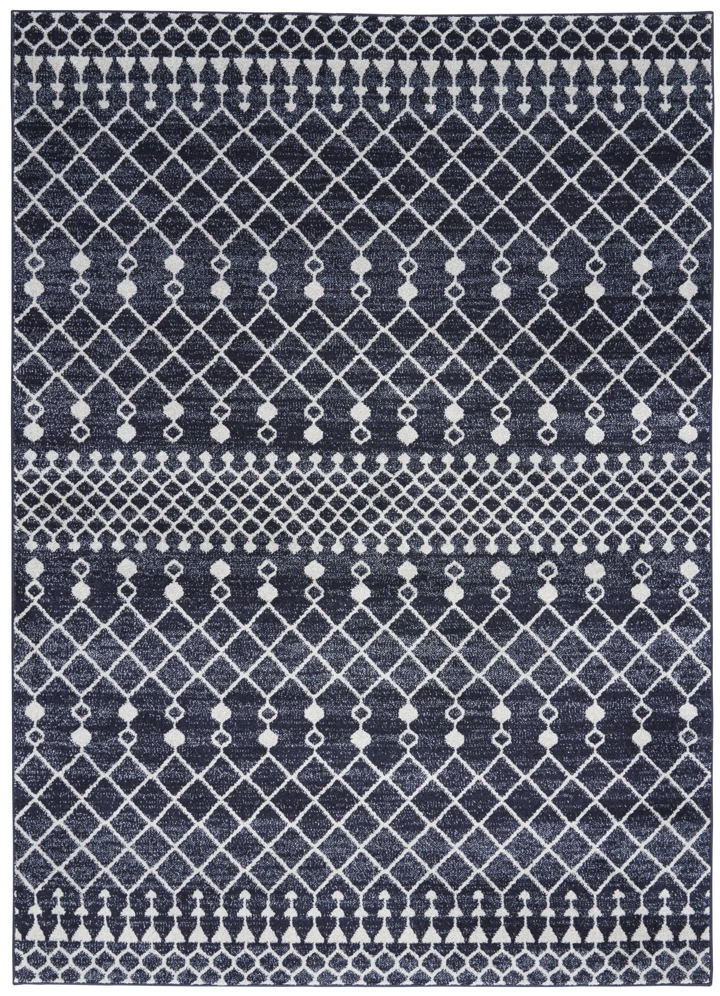 Palermo PMR03 Navy/Grey Rug - Baconco