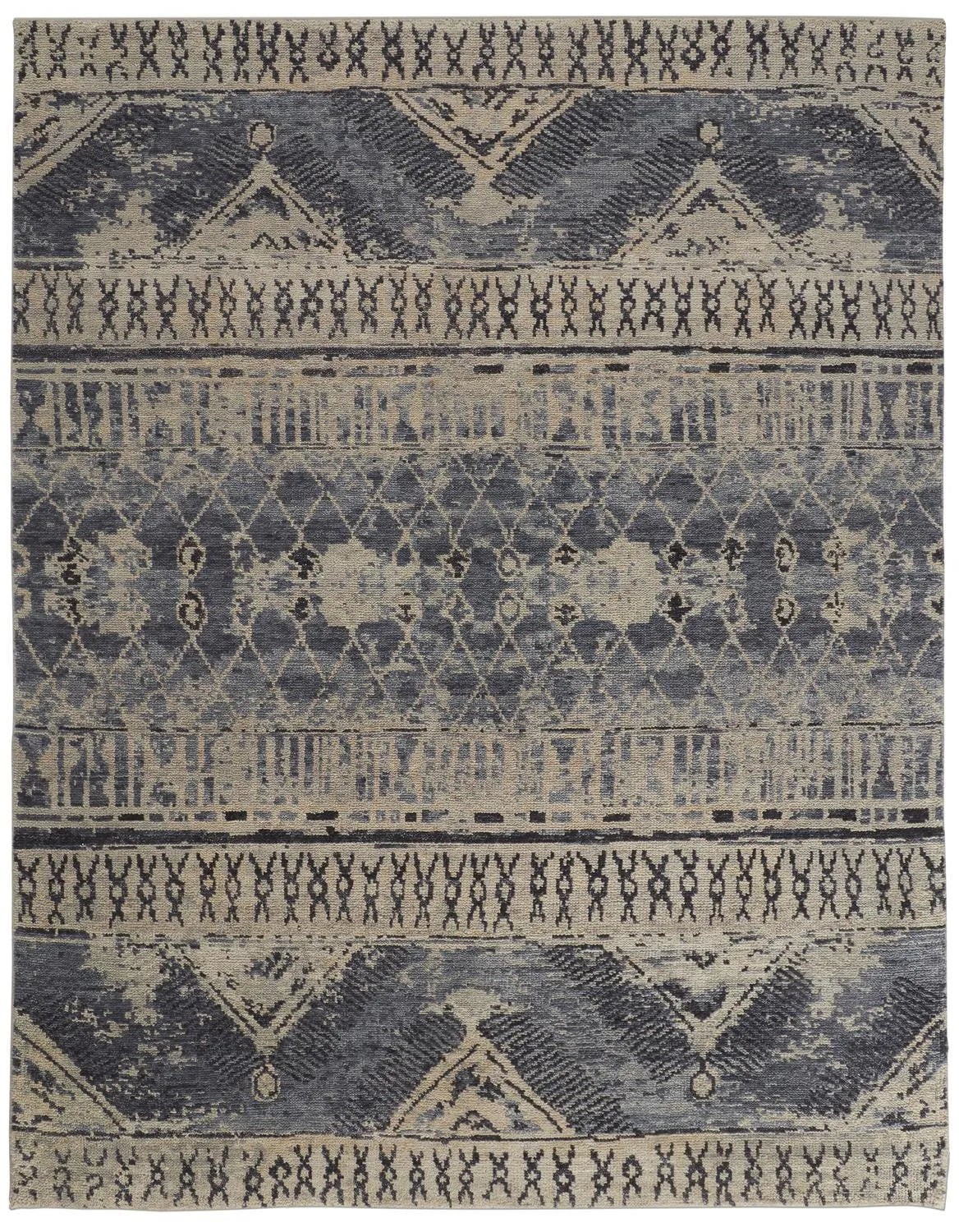 Palomar 6572F Blue/Tan Rug - Baconco