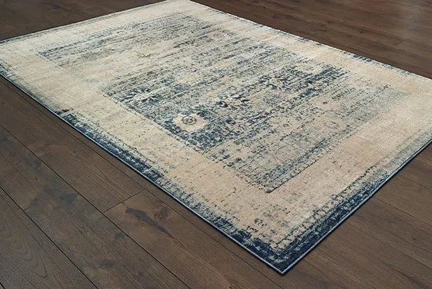 Pandora 1444H Ivory Blue Rug - Baconco