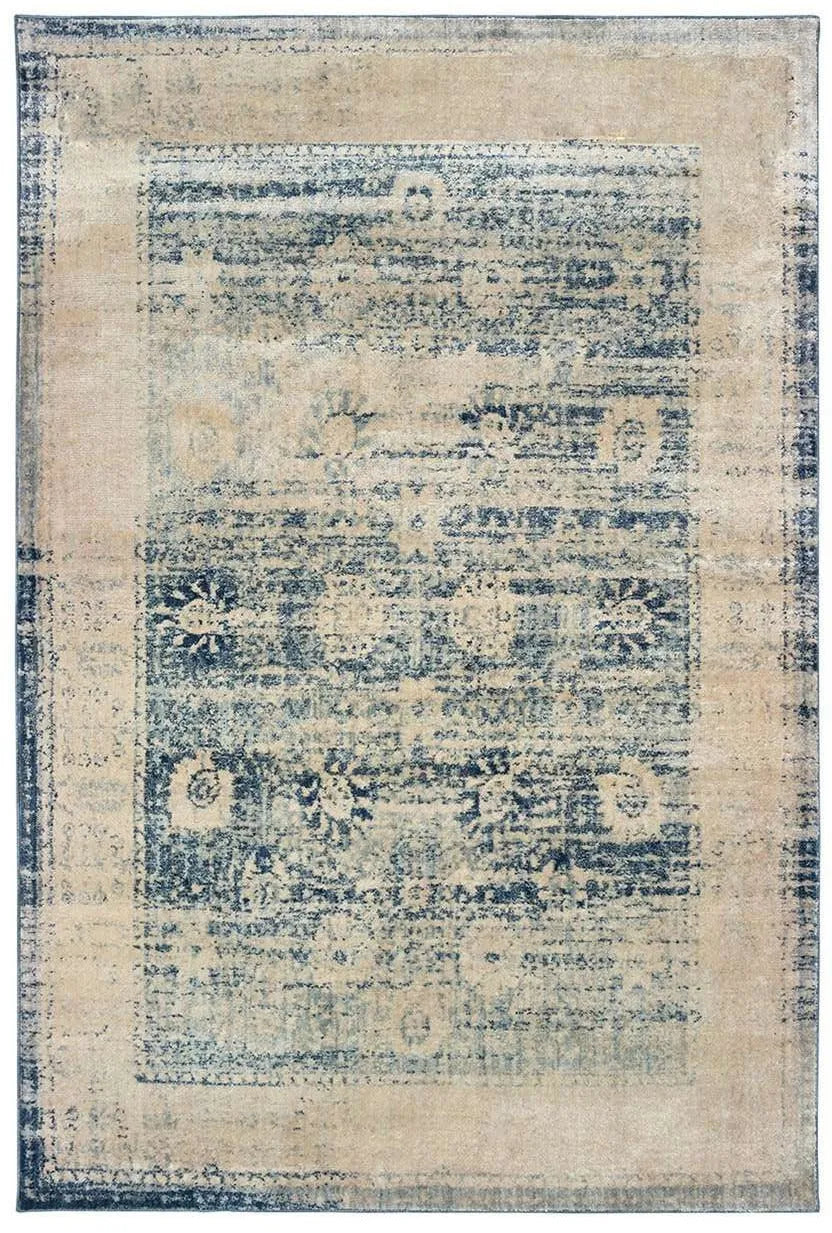 Pandora 1444H Ivory Blue Rug - Baconco