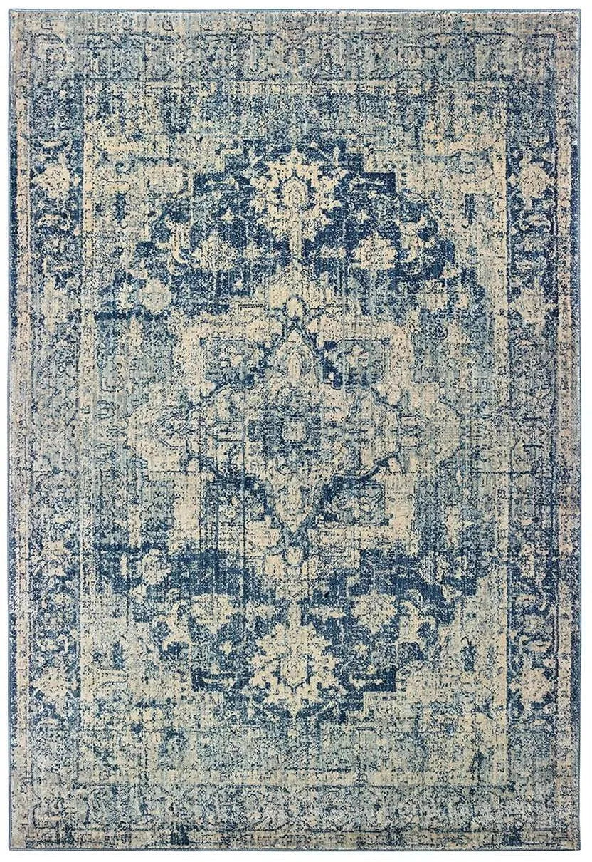 Pandora 70E Ivory Blue Rug - Baconco