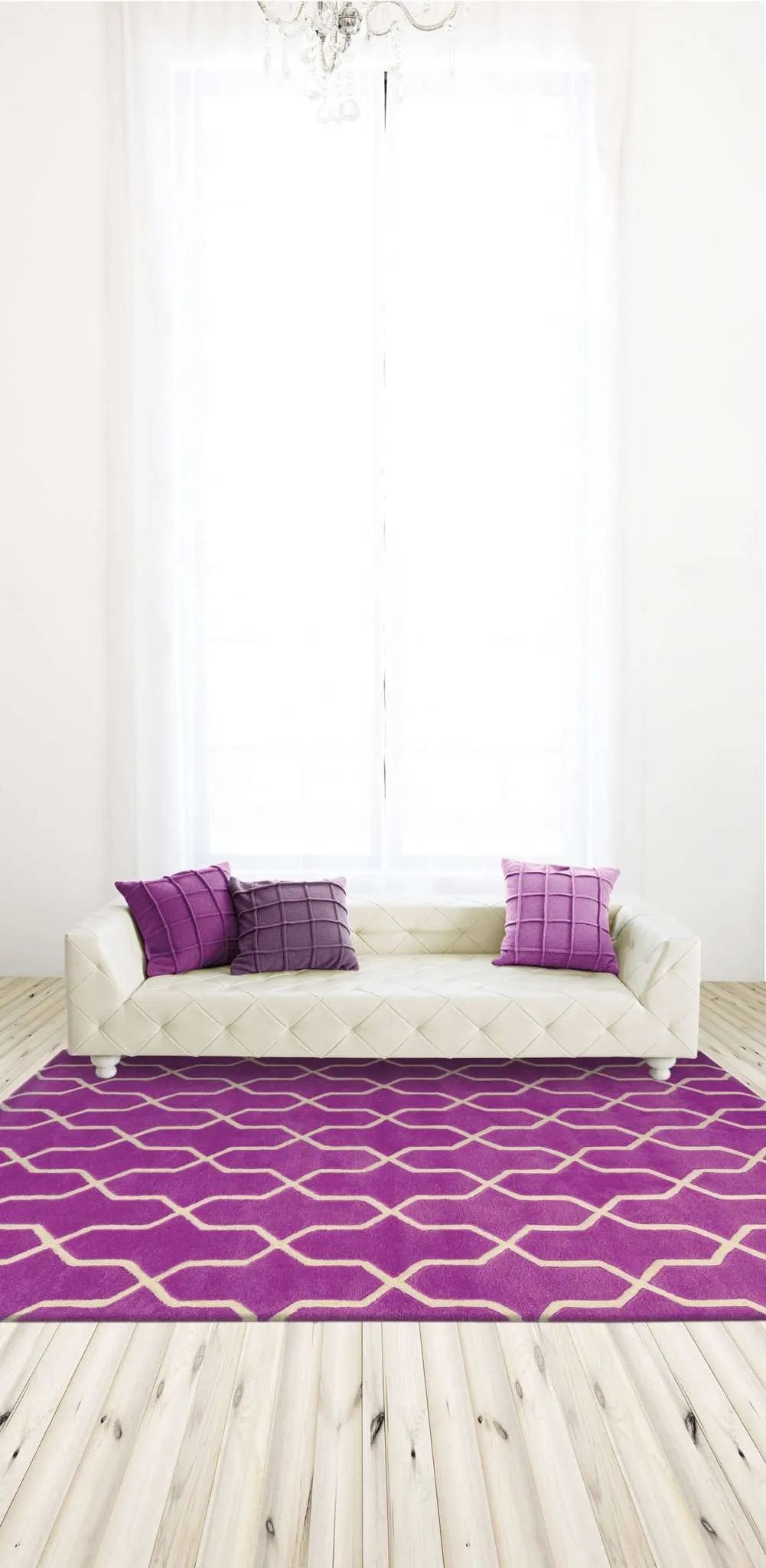 PANTONE UNIVERSE Optic 41101 Purple / Ivory Rug - Baconco