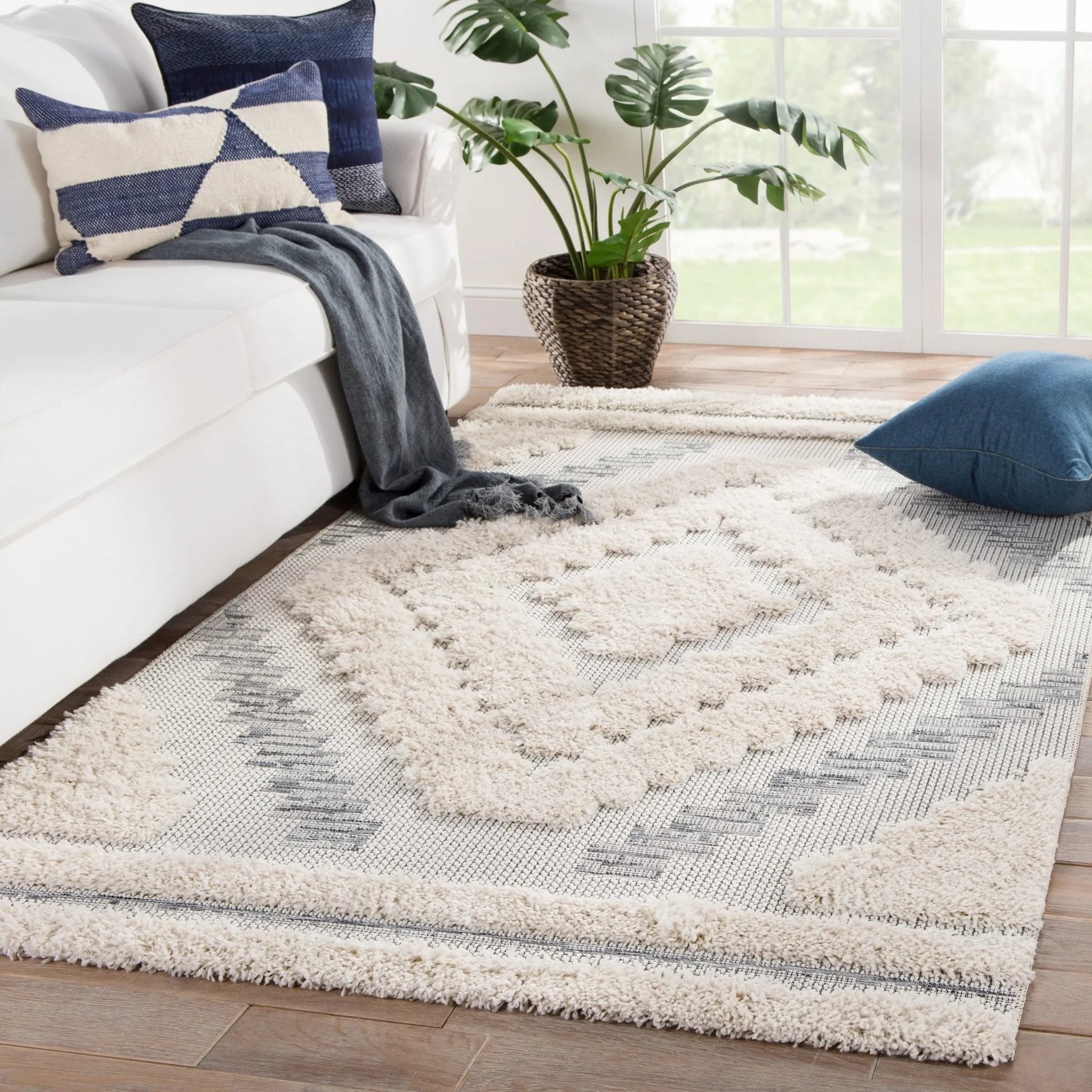 Parades PAD01 Sani Gray/Cream Rug - Baconco